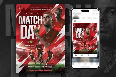 Match Day Football Flyer Template PSD Photoshop Flyer Templates