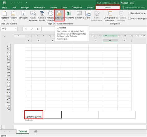 Excel Kopf Fußzeile formatieren So geht s