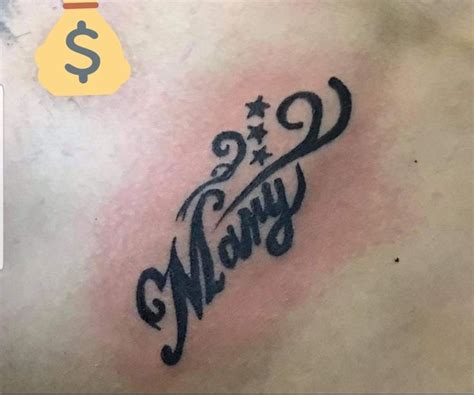 Mary Tattoo Lettering