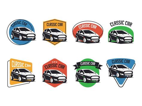 Set of Classic Car Emblems 129097 Vector Art at Vecteezy