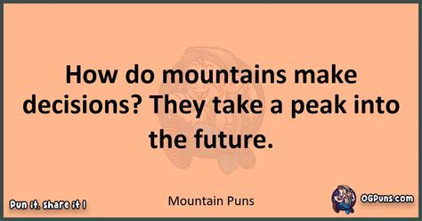 Peaks Of Puns Scaling The Summit Of Mountain Wordplay