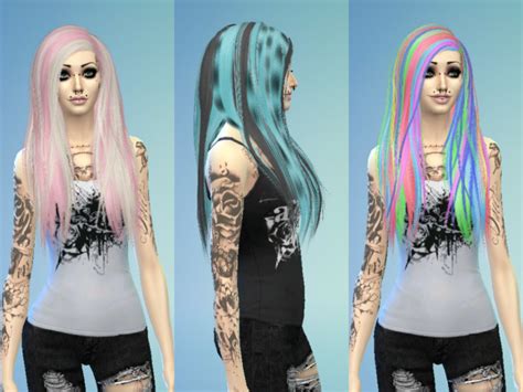 Sims 4 Female Emo Hair Cc Maxis Match