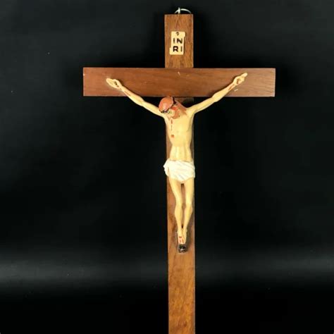 Vintage Crucifix Cross Jesus Christ Crucifixion Religious Christian