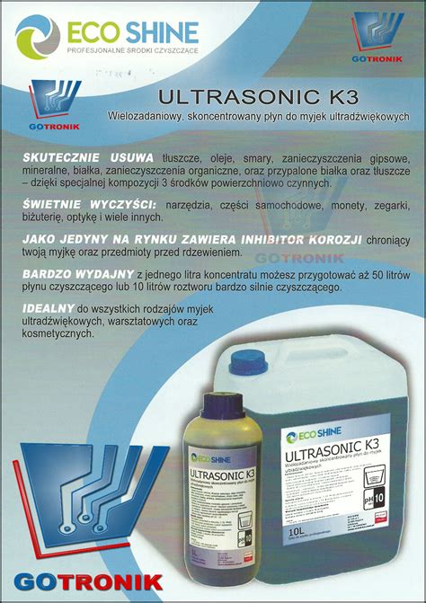 Ultrasonic K Koncentrat P Yn Do Myjki Ultrad Wi Kowej L