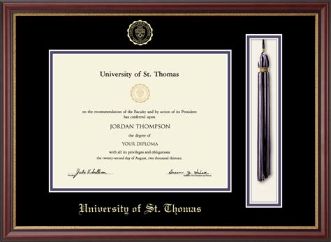 University Of St Thomas Tassel Edition Diploma Frame In Newport Item