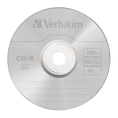 10 Verbatim Azo Crystal Surface Cd R 52x 700mb 80m Blank Cd Discs 43327