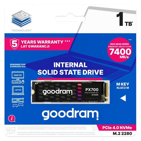 Dysk SSD Goodram 1TB M 2 PCIe Gen4 NVMe PX700 SSDPRPX70001T80