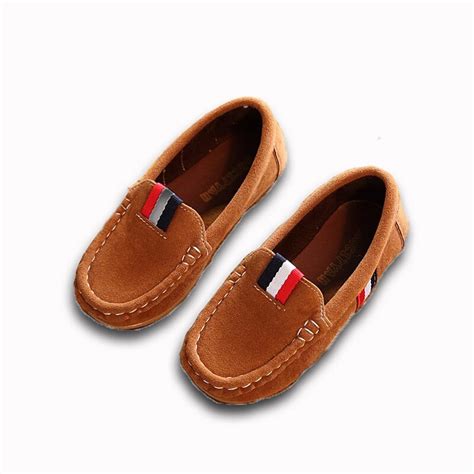 Zapatos de piel sintética para niños mocasines informales de primavera