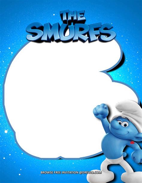 The Smurfs Movie Poster With An Image Of Smurf Pointing At Something