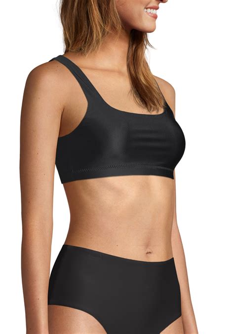 Square Neck Bikini Top Black Casall