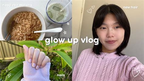 Glow Up W Me 🍓 Vlog Nails Haircut Matcha Youtube