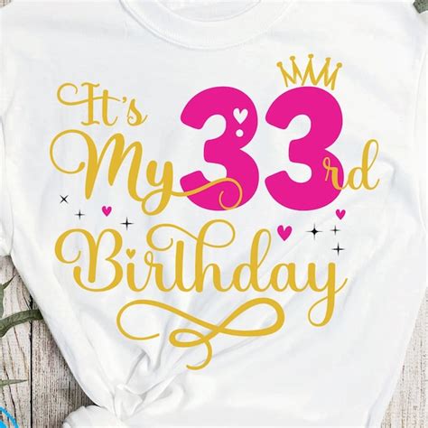 33rd Birthday Svg Etsy