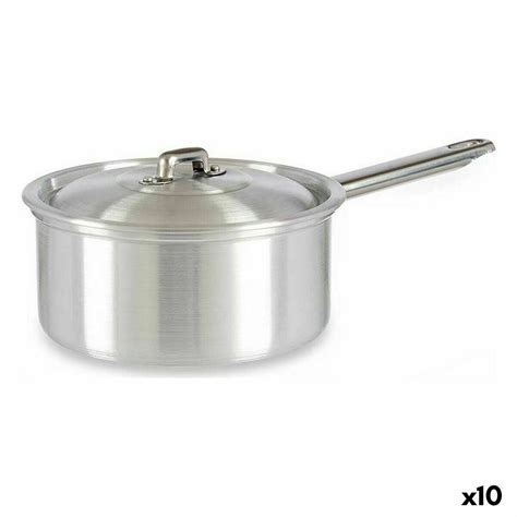 Cazo con Tapa Ø 16 cm Plateado Aluminio 1 5 L 10 Unidades Leroy Merlin