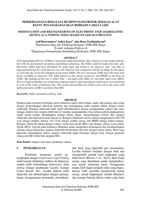 (PDF) MODIFICATION AND REENGINEERING OF ELECTRONIC FISH AGGREGATING ...