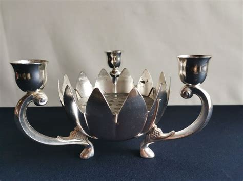 Beautiful Silver Plated And Decorative Lotus Flower Catawiki