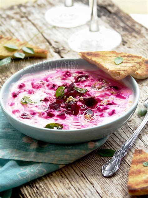 Beetroot Raita – Lightly Seasoned Beetroot and Yogurt Salad | eCurry ...