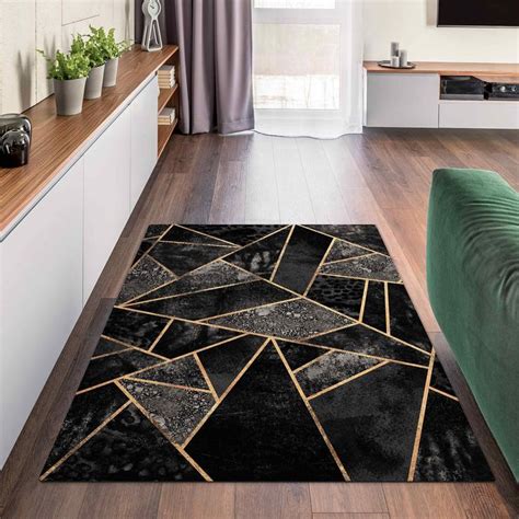 Kork Teppich Graue Dreiecke Gold Hochformat Vinyl Flooring