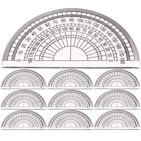 Pcs Plastic Protractors Math Protractor Angle Measurement Tools