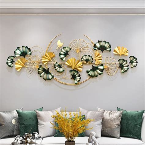 X Metal Ginkgo Leaves Wall Decor Creative Home Art Homary