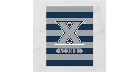 Xavier University Alumni Stripes Invitation Postcard | Zazzle