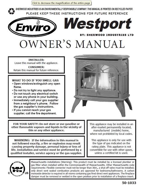 Enviro Westport User Manual Gasewp