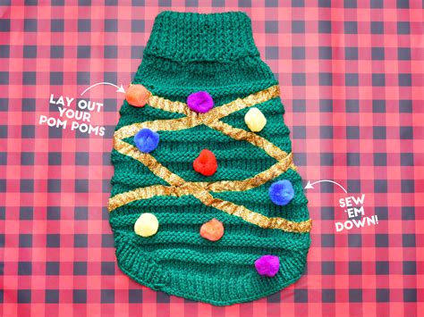 DIY Christmas Tree Sweater For Your Dog - The Broke Dog