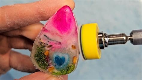 Amazing Pendant Made Of Epoxy Resin Sand Moss And Amber