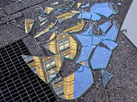 Broken Glass On Broadway With Reflection Broken Glass On B Flickr