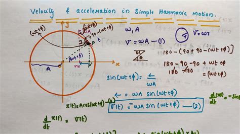 Velocity And Acceleration In Simple Harmonic Motion Class 11 Physics