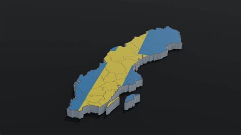 Political Map Of Sweden 3d Model By Tykryk