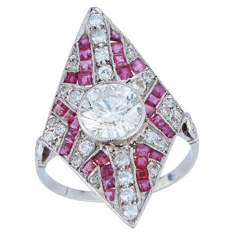 Art Deco Star Ruby Ring at 1stDibs