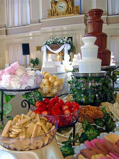 Chocolate Fountain Bar Chocolate Fountains Buffet Wedding Reception