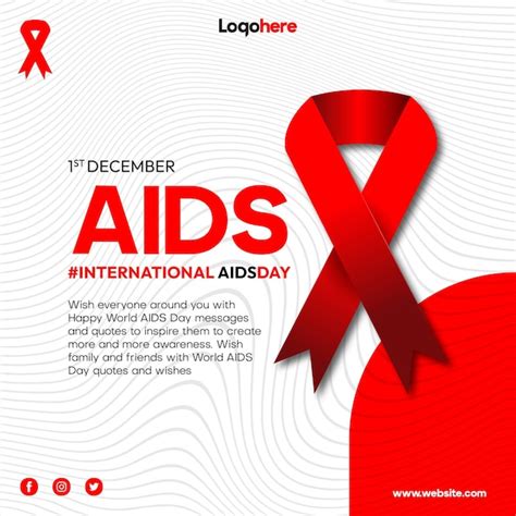 Conceito De Banner Do Dia Mundial Da Aids Vetor Premium