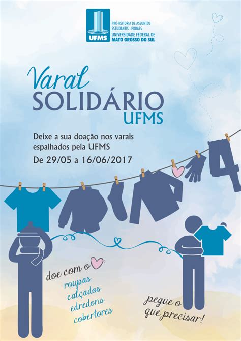 Proaes lança campanha Varal Solidário UFMS na próxima semana UFMS