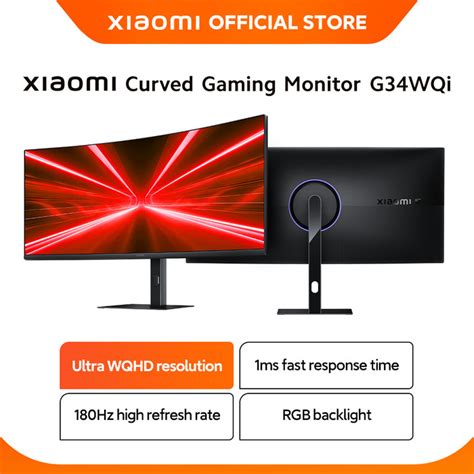 Promo Official Xiaomi Curved Gaming Monitor G34WQi Ultra WQHD