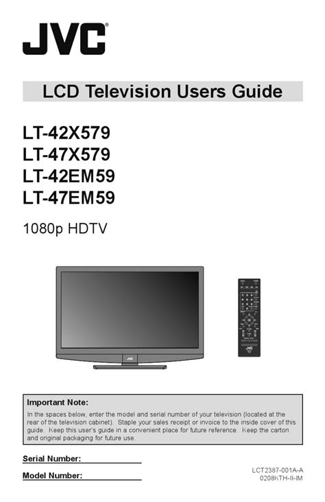 JVC LCD TV Manual by Michael Weiler - Issuu