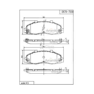 Balatas Delanteras Severe Duty DYNAMIK DNK7558D679SD Ford F 150