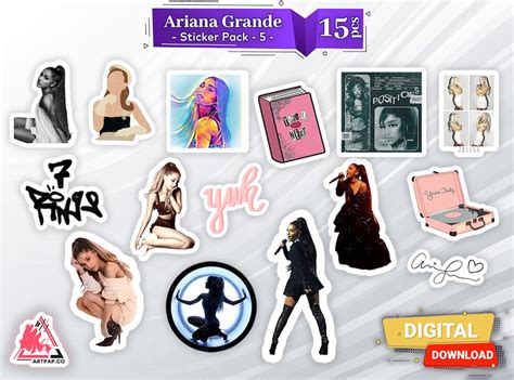 Pack Ariana Grande Sticker Pcs Ariana Grande Etsy