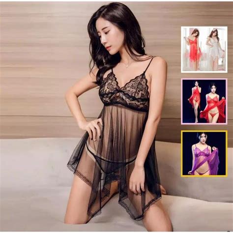 Jual Pakaian Lingerie Sexy Model Renda Serat Mesh Eksotis Shopee