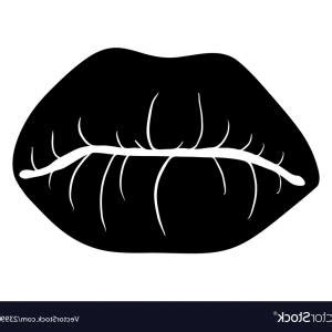 Lips Silhouette Vector at Vectorified.com | Collection of Lips ...