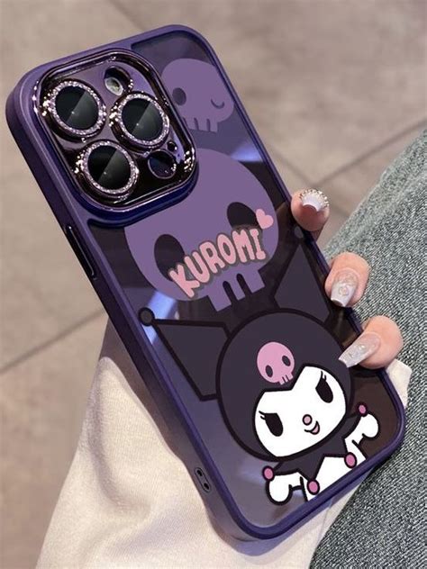 Kuromi Iphone Case With Chain Purple With Bracelet For Iphone 13 Pro