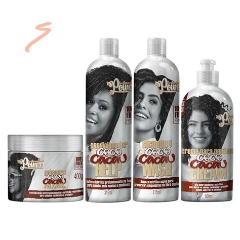 Kit Soul Power Coco E Cacau Shampoo Condicionador Mascara Creme