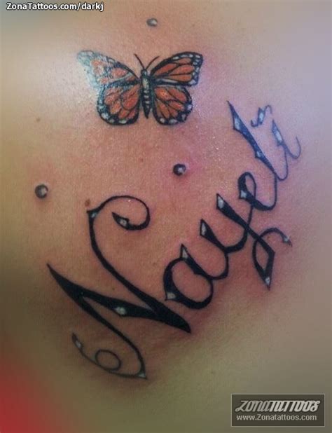 Tattoo Of Letters Names Butterflies