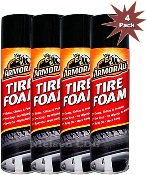 Armor All Tire Foam Cleaner 4x500ml 4pk Amazon Co Uk Automotive