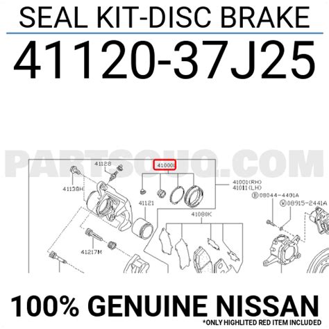 SEAL KIT DISC BRAKE 4112037J25 Nissan Parts PartSouq