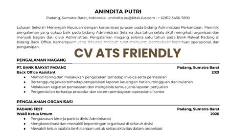 inilah  menulis cv ats friendly  lolos sistem hrd  dilirik