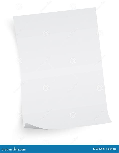 White Sheet Of Paper Stock Vector Illustration Of Space