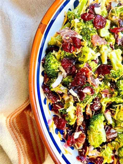 Broccoli Salad With Cranberries And Bacon Ronalyn Alston