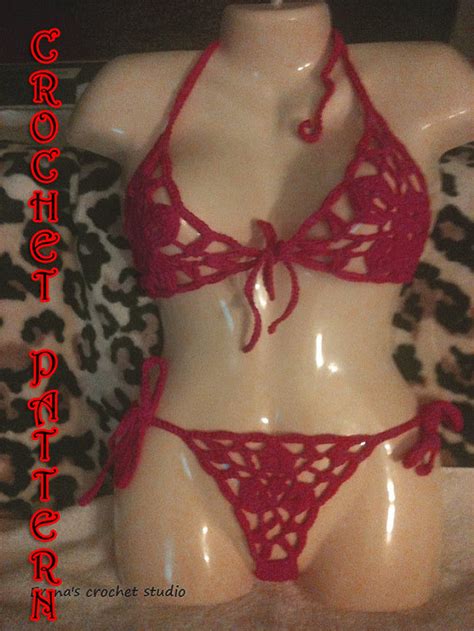 Woman Crochet Bikini Set Pattern Only With Written Instruction Etsy