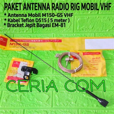 Promo Paket Antena Mobil To Rig Ht Vhf M150 Gs Antenna Rig Mobil Vhf